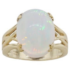 Anello in oro giallo Chromia 6,61ct Ethiopian Opal 14K