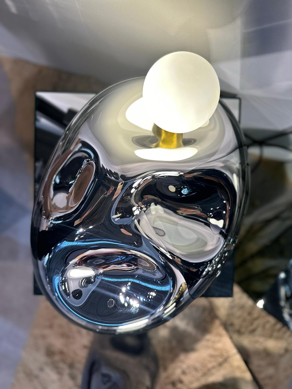 Post-Modern Chromite Lamp I Table Lamp by Homa For Sale