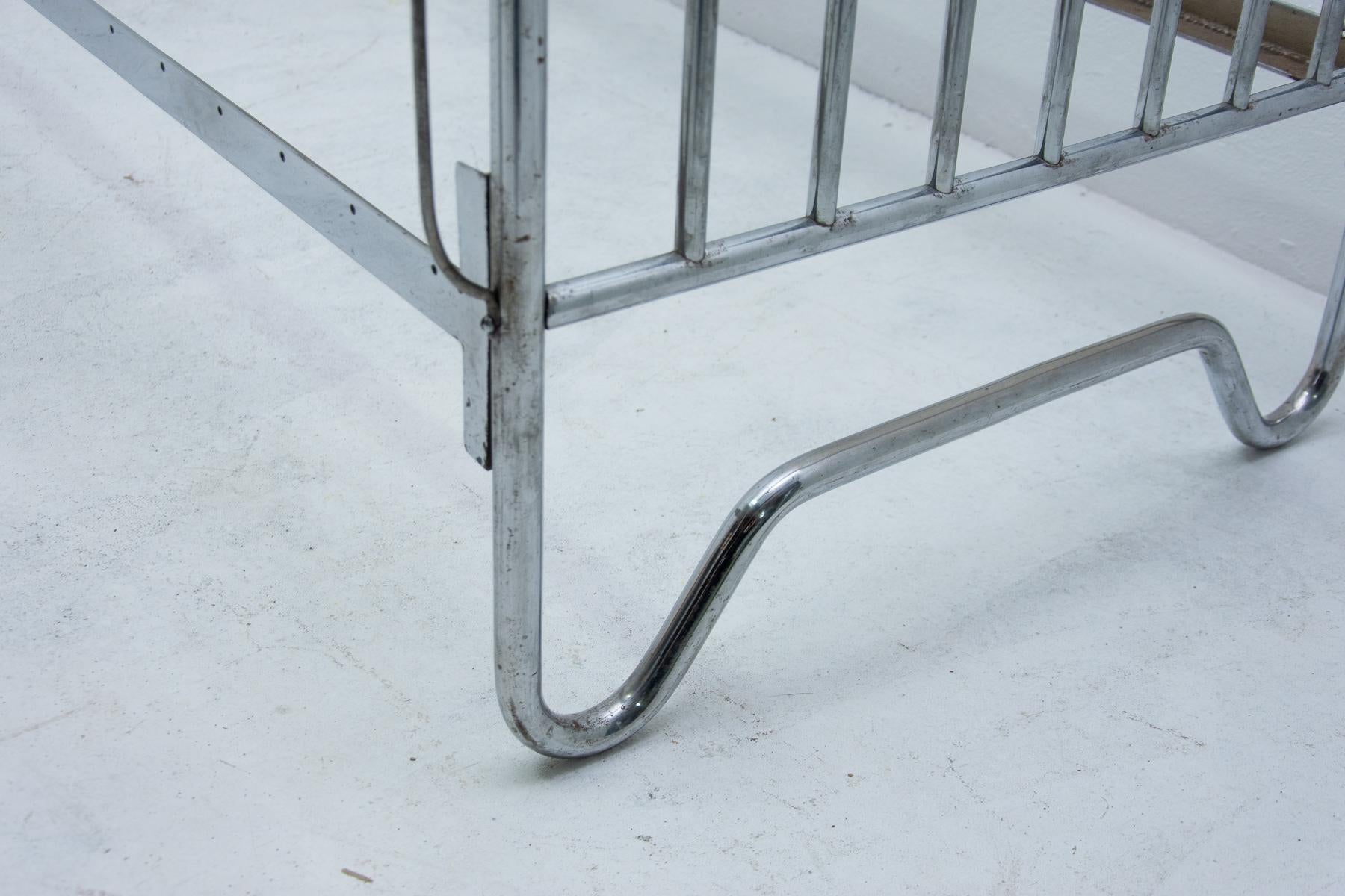 Chromium Plated Childern Bed, Bauhaus Period, 1930s For Sale 9