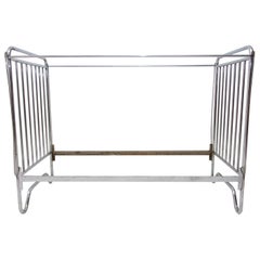 Used Chromium Plated Childern Bed, Bauhaus Period, 1930s