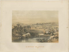 Chromolithograph of the Surroundings of Jerusalem – Biblical Landscape, ca.1862