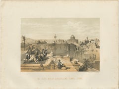 Chromolithograph of the Temple Mount in Jerusalem – Historical View of 1862