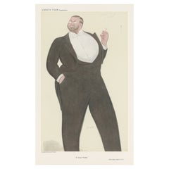 Chromolithographie Vanity Fair Karikaturdruck 'ein großer Realist'