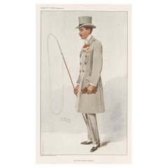 Stampa cromolitografica della caricatura di Vanity Fair "Mr. Alfred Gwynne Vanderbilt".