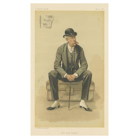 Chromolithograph Vanity Fair Caricature Print 'New York Herald'