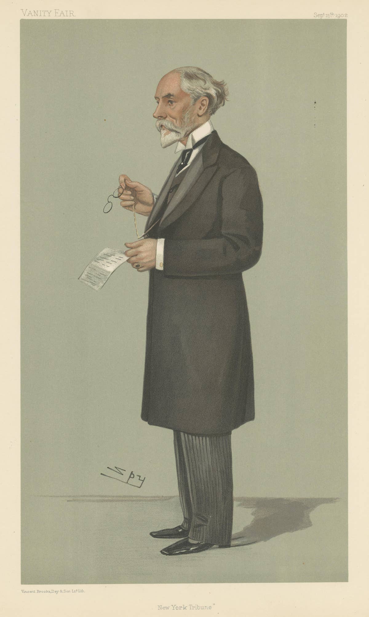 Chromolithograph Vanity Fair Caricature Print 'New York Tribune'