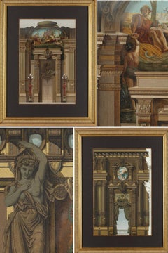 Chromolithographs "Grand Foyer Et Loggia De L'opéra De Paris" Daumont 19th C.