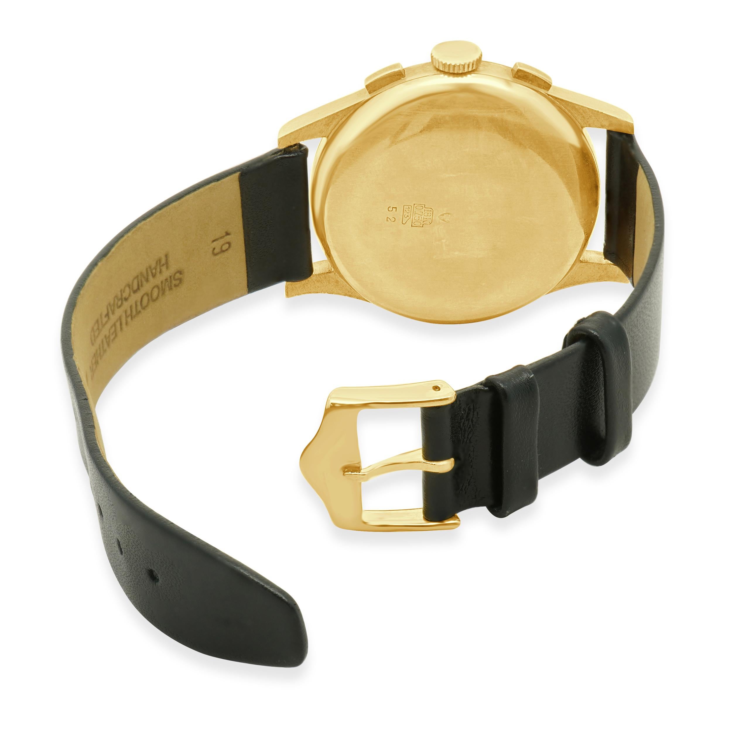 Chronograph Suisse 18K Rose Gold Antimagnetic 37mm Unisexe en vente