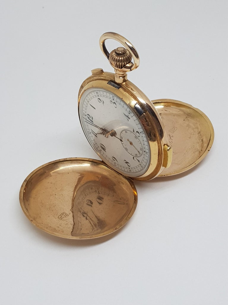 Chronographe Repetition a Quartz Silencieus Rocail Musical Gold Pocket