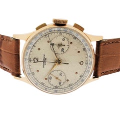 Chronographe Swisse Vintage Chronograph, hergestellt in 18k Rose Gold, ca. 1950er Jahre