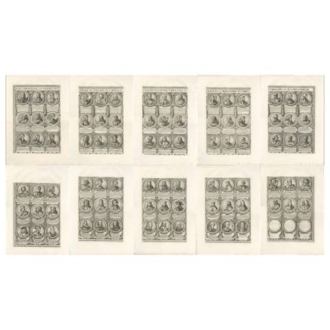 Chronological Portraits of the Kings of Spain – Large Engraved Suite, Rome 1700