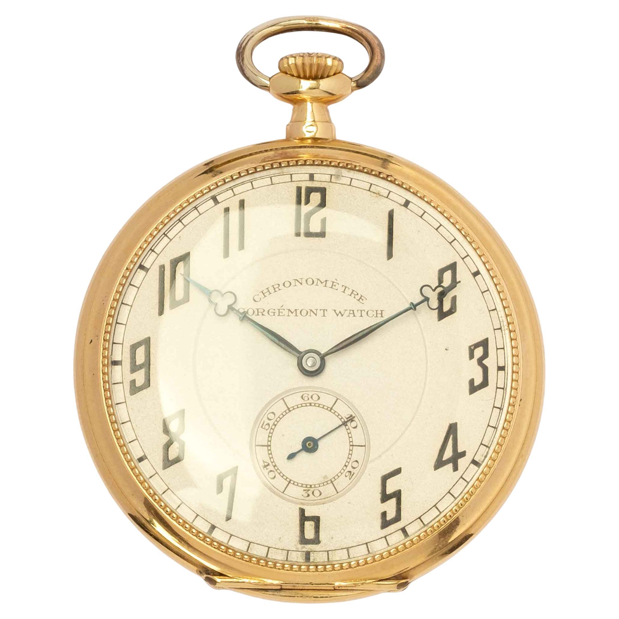 Chronomètre Corgemont Uhr Taschenuhr in 18ct Gold - Anfang 20. Jahrhundert