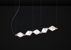 Chronos Copper Metal Pendant Lamp by Alabastro Italiano