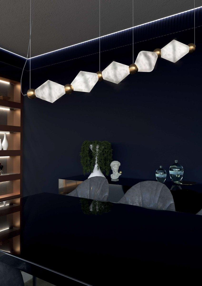 Lampada a sospensione Chronos in rame di Alabastro Italiano In condizioni Nuovo in vendita a Geneve, CH