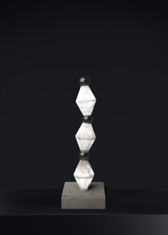 Chronos Shiny Black Table Lamp by Alabastro Italiano