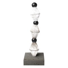 Lámpara de mesa Chronos Negro Brillante by Alabastro Italiano