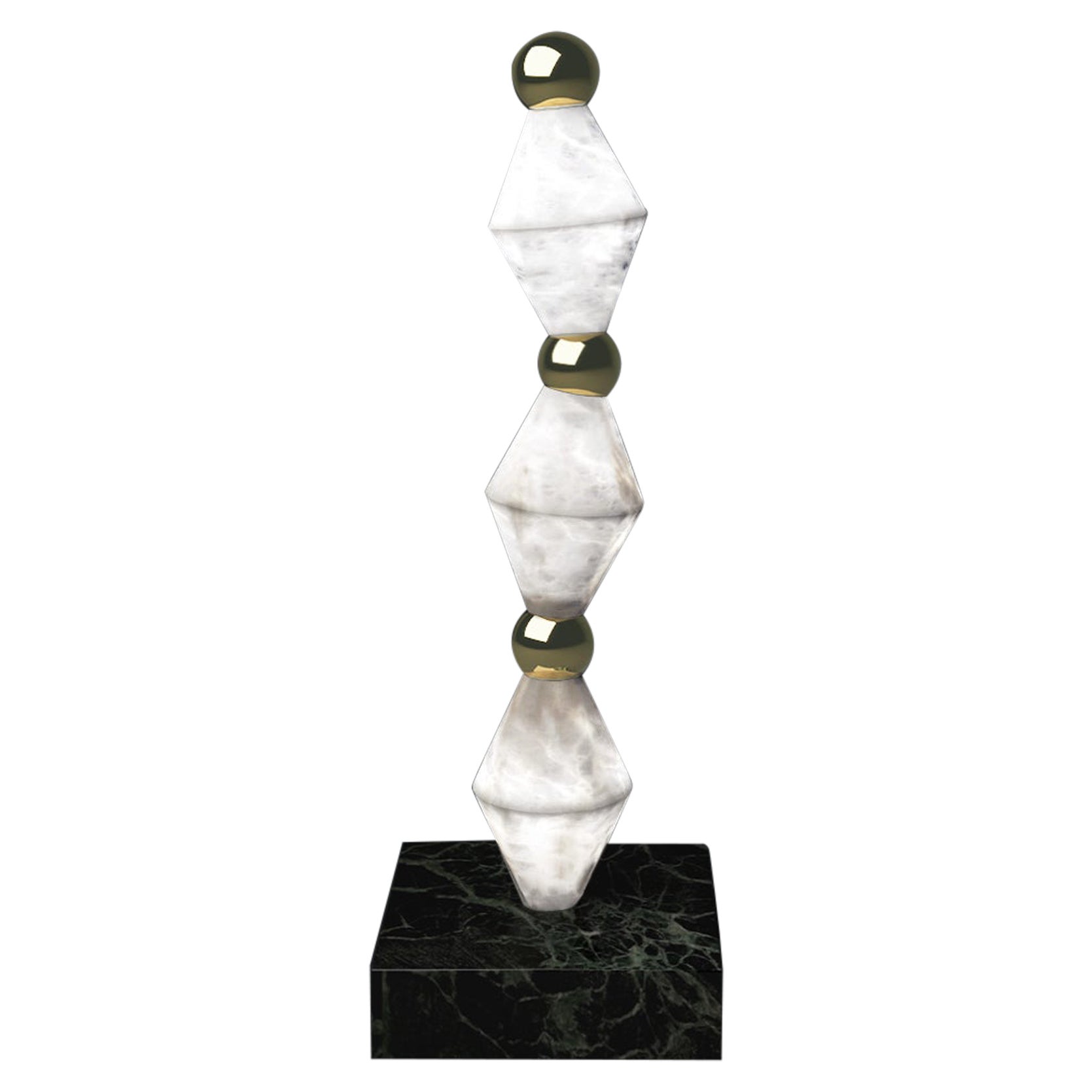 Lámpara de mesa Chronos Oro Brillante by Alabastro Italiano en venta
