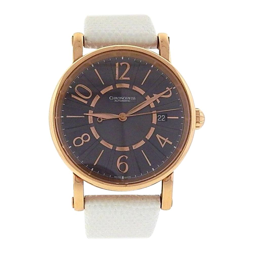 Chronoswiss Classic 18K Rose Gold Arabic Numerals Automatic Men's Watch CH 2821R For Sale