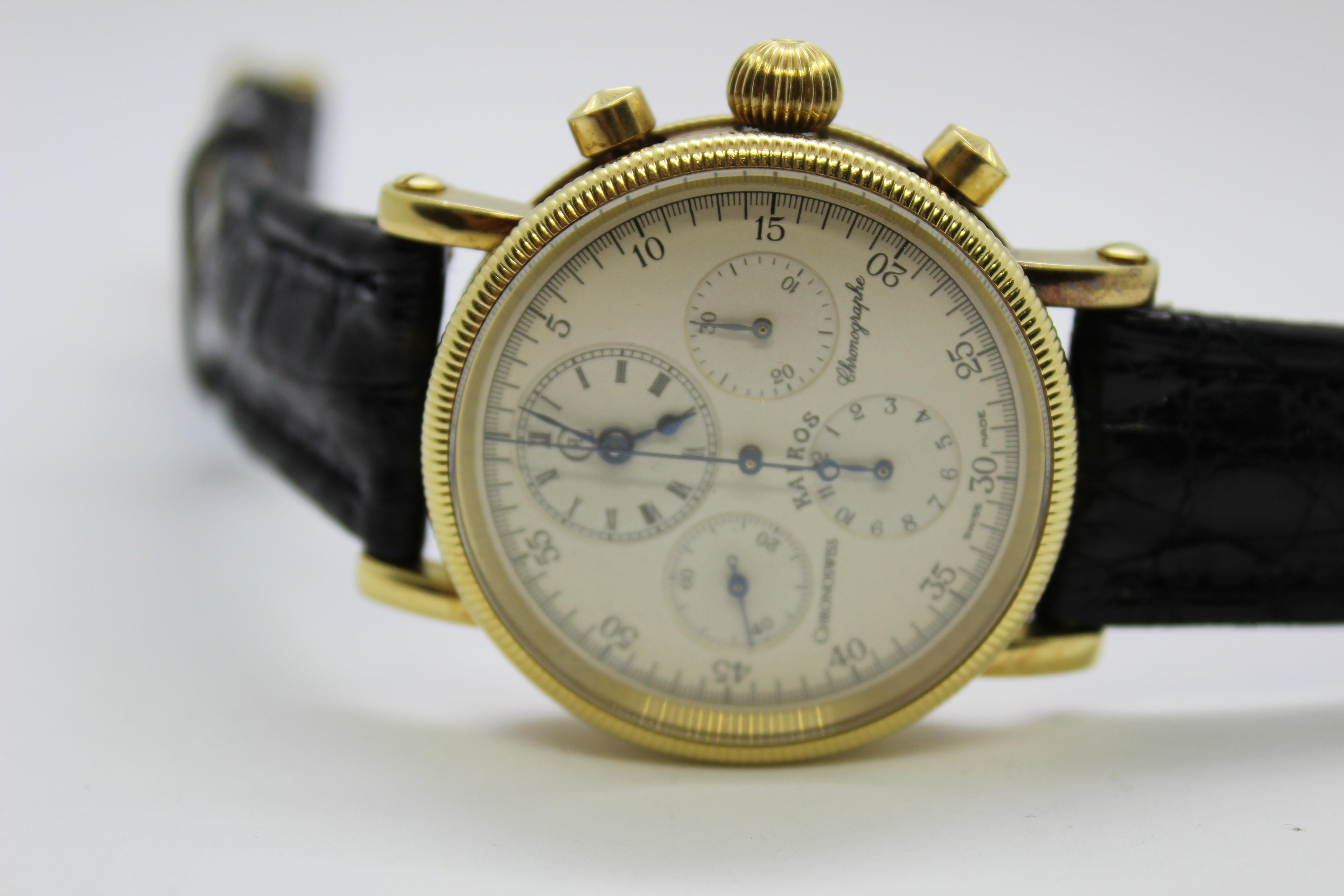 Chronoswiss Kairos Limited Edition 401/500, 18 Karat Gold Chronograph For Sale 4