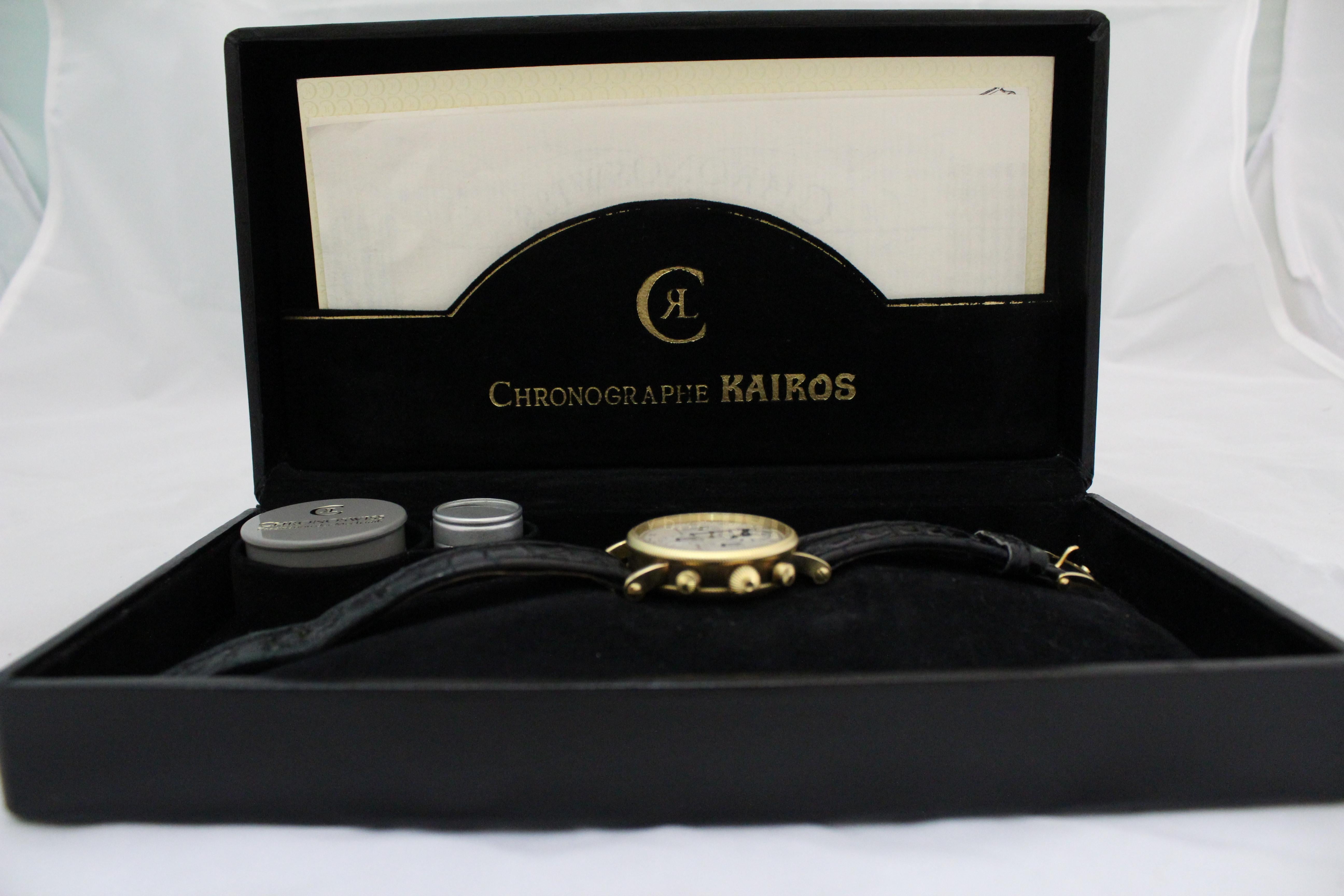 Chronoswiss Kairos Limited Edition 401/500, 18 Karat Gold Chronograph For Sale 10