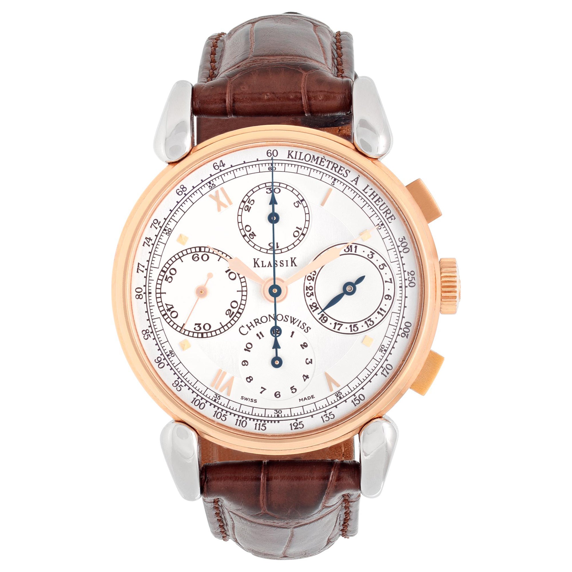Montre-bracelet automatique Chronoswiss Klassik en acier et or Réf. CH7402R