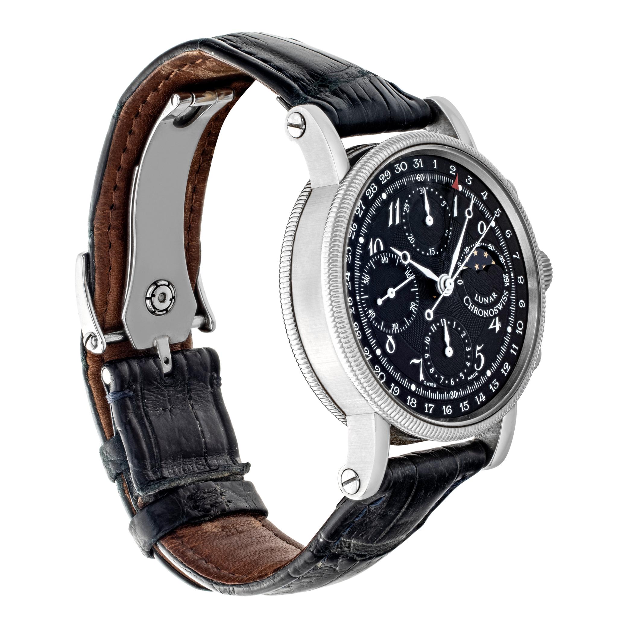 Chronoswiss Lunar Chronograph 38mm CH7523 In Excellent Condition For Sale In Surfside, FL