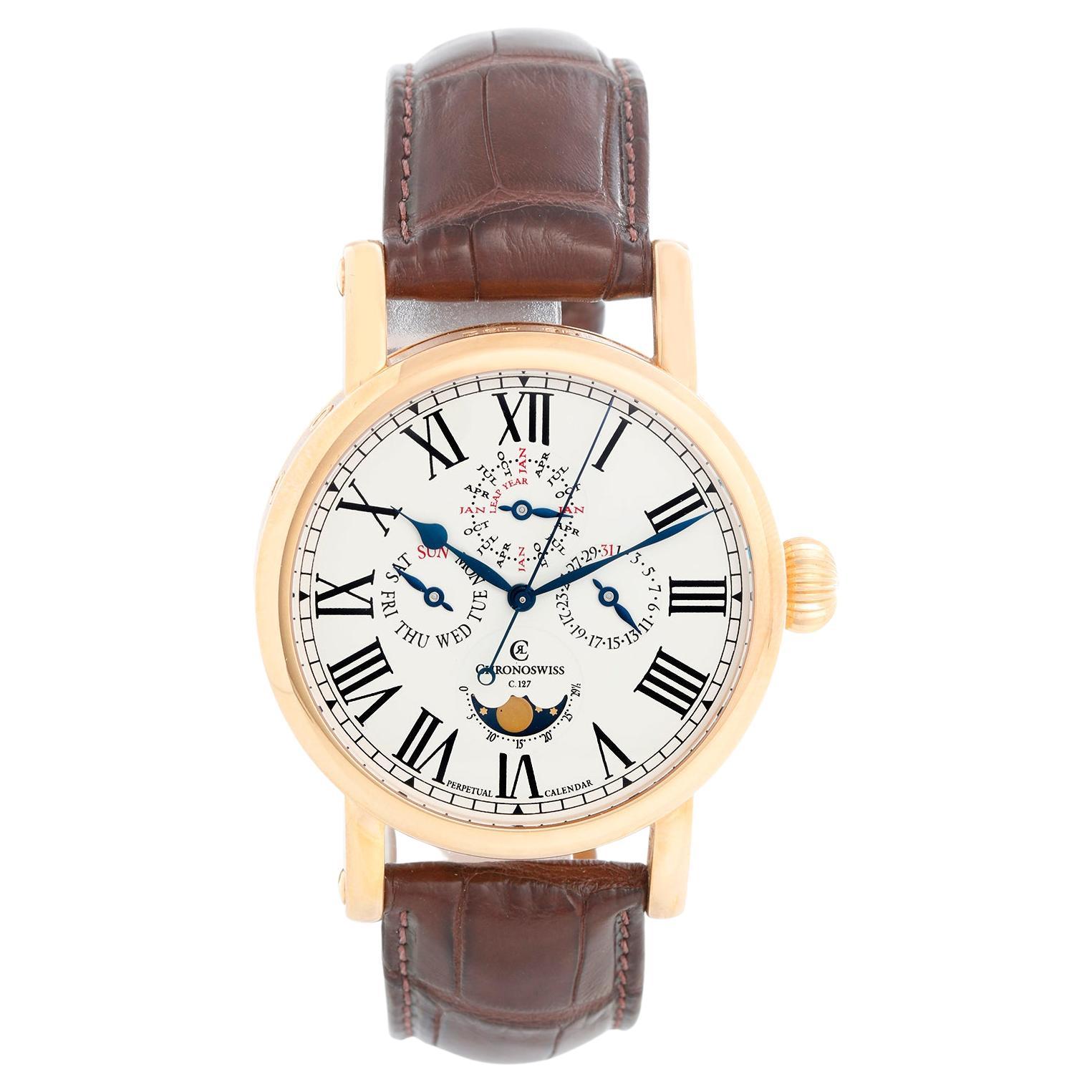 Chronoswiss Perpetual Calendar 18K Rose Gold CH1721 For Sale