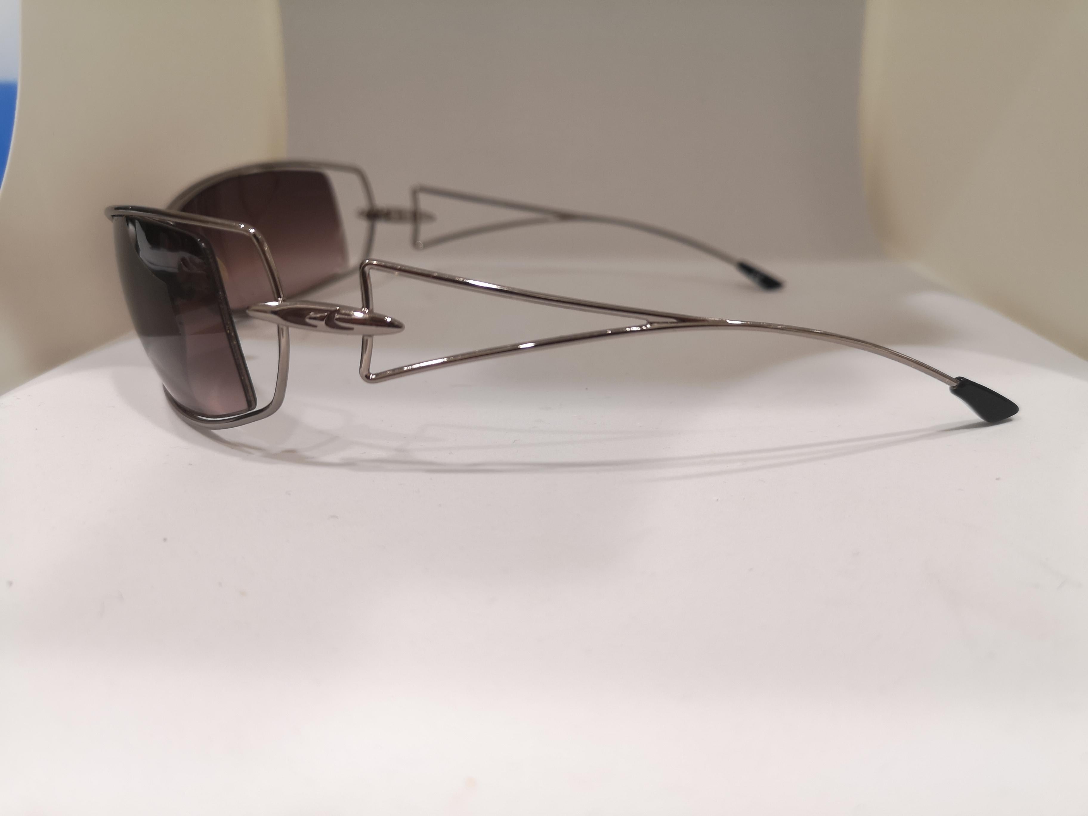 Black Chronotech vision purple lens silver sunglasses