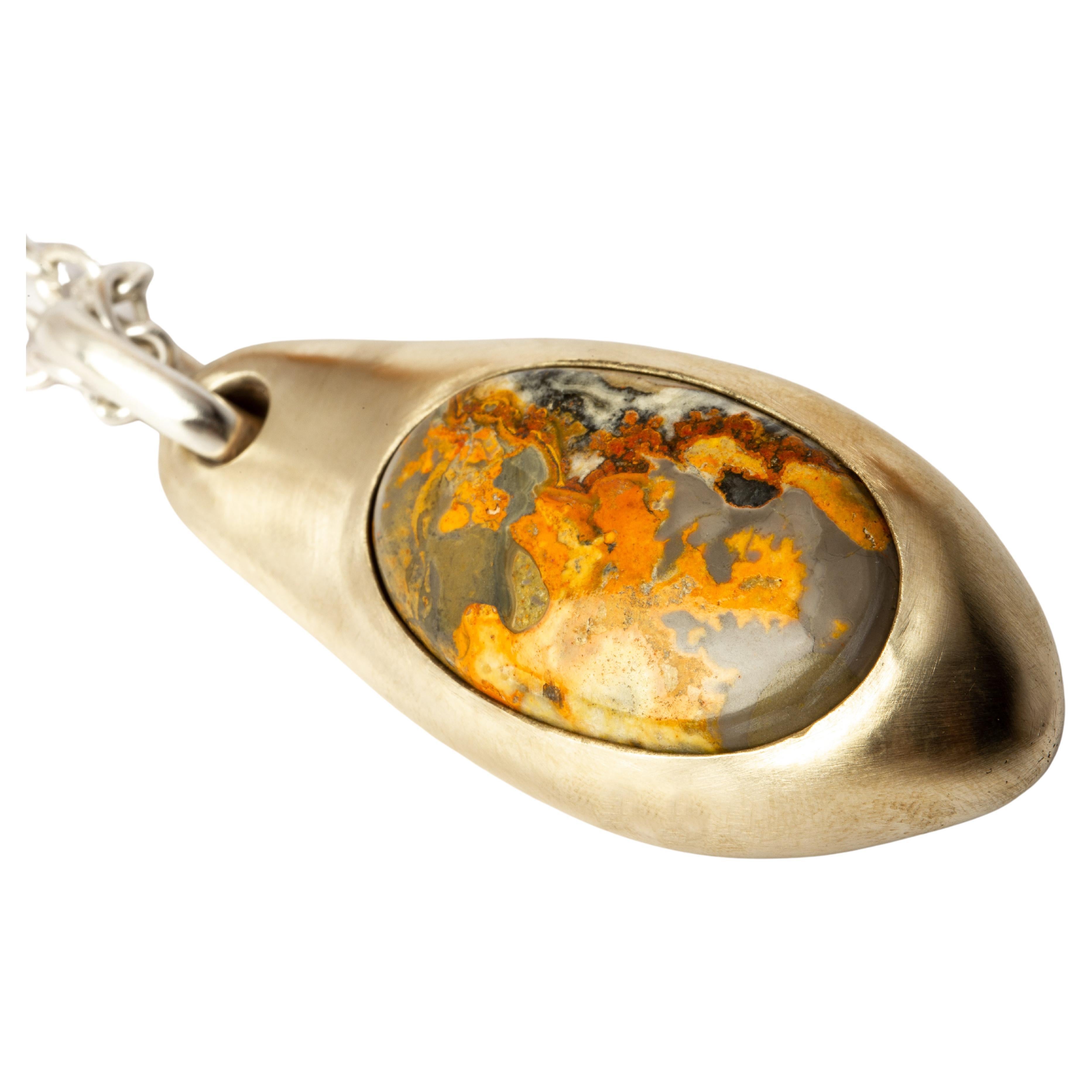 Chrysalis Necklace (Cremaster Emergence, Bumblebee Jasper, MR+MA+JAS) For Sale