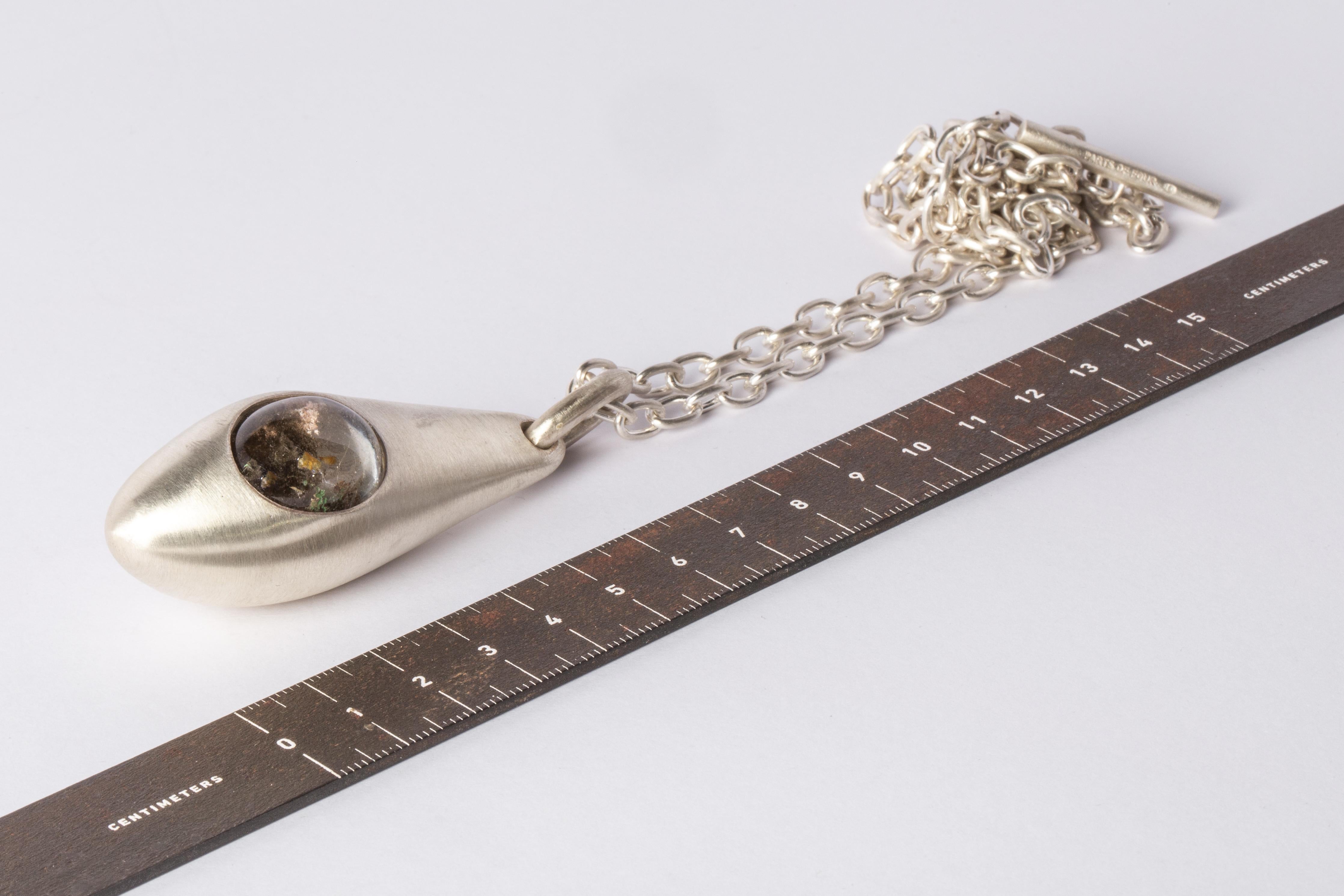 Chrysalis Necklace (Cremaster Emergence, Garden Quartz, MA+GQ) For Sale 2
