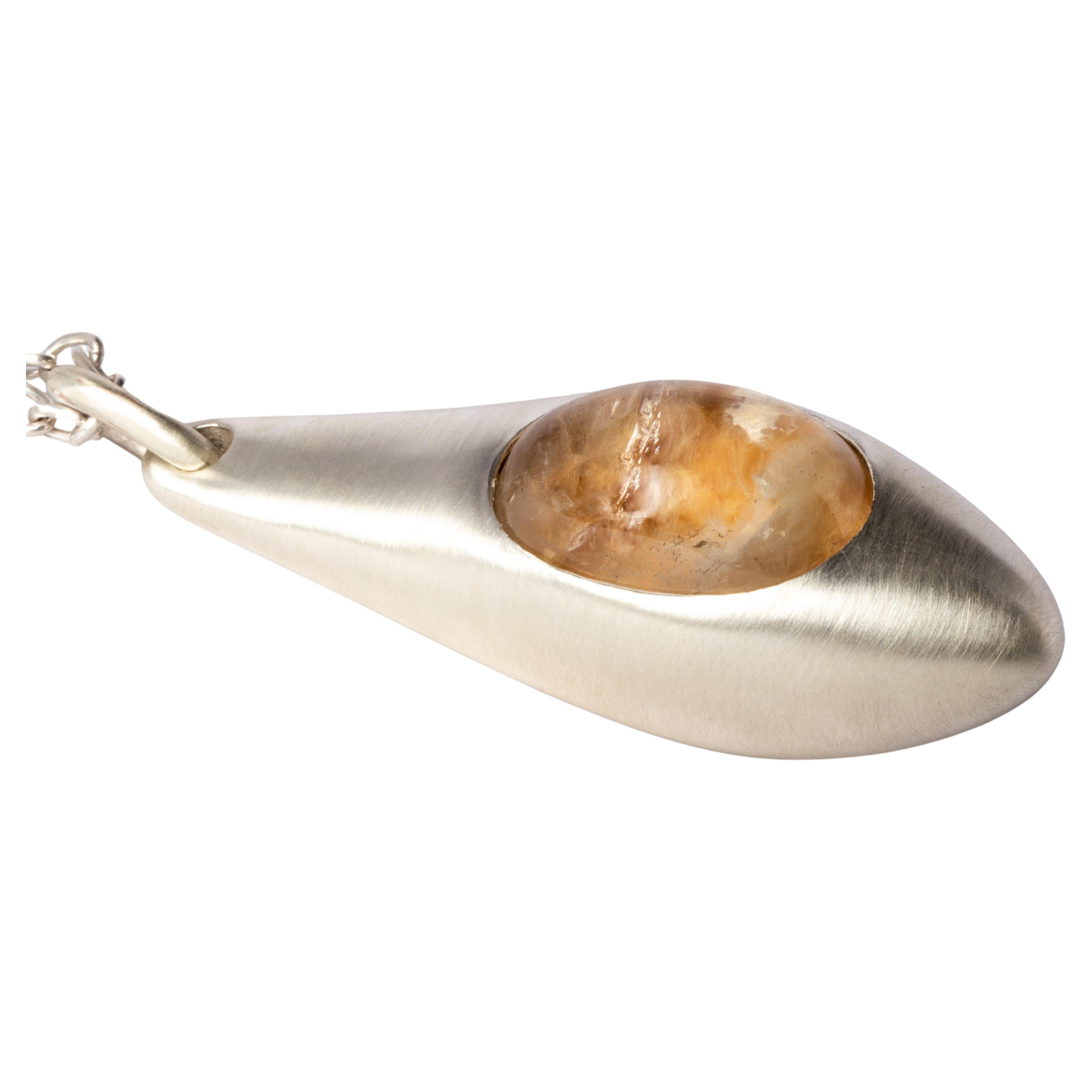 Chrysalis Necklace (Cremaster Emergence, Garden Quartz, MA+GQ) For Sale