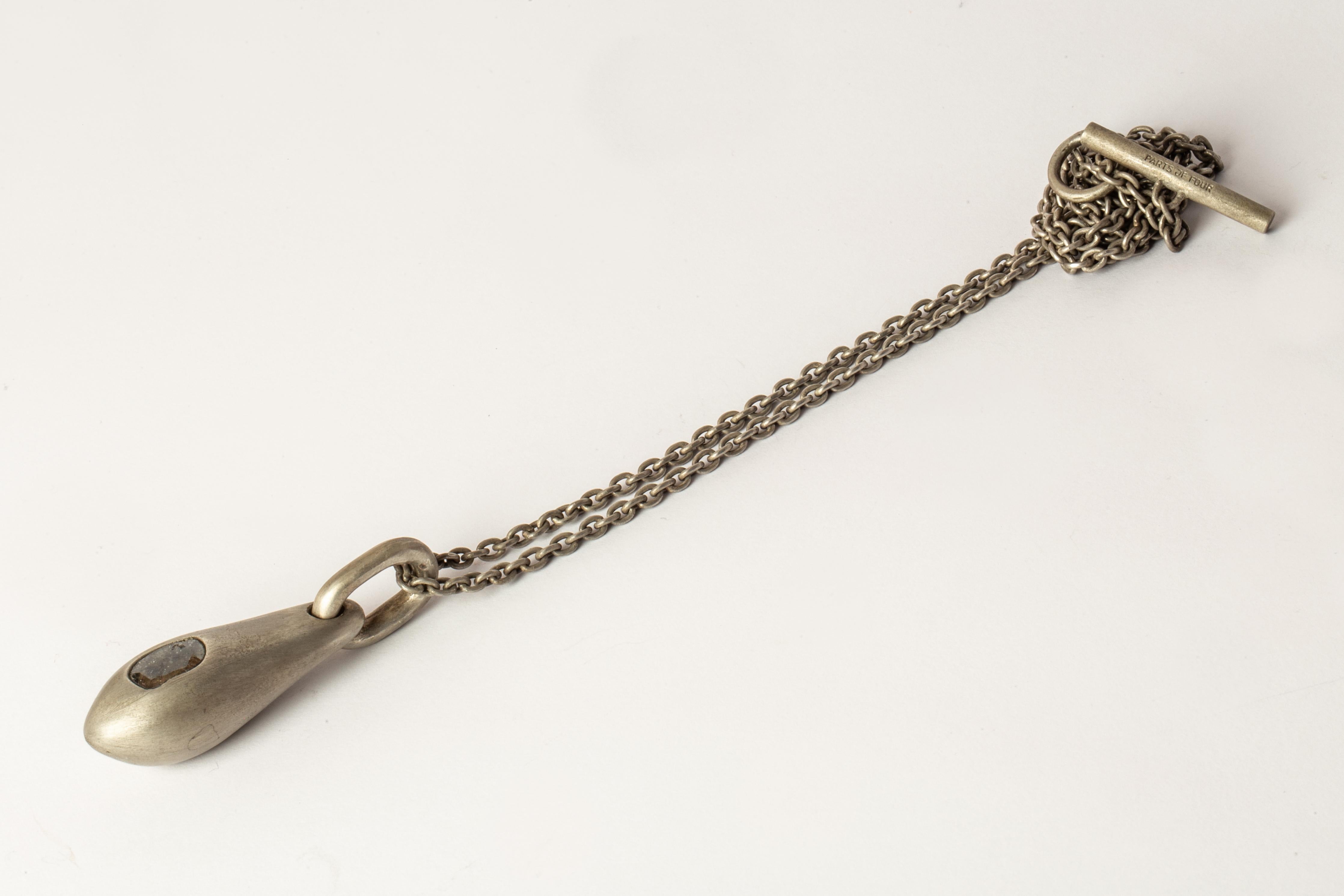 Women's or Men's Chrysalis Necklace (Nympha, 1.5 CT, Diamond Slab, DA+DIA) For Sale