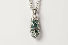 Chrysalis Necklace (Nympha, Mega Pavé, Blue Diamond Slabs, No.1, PA+BDIA)