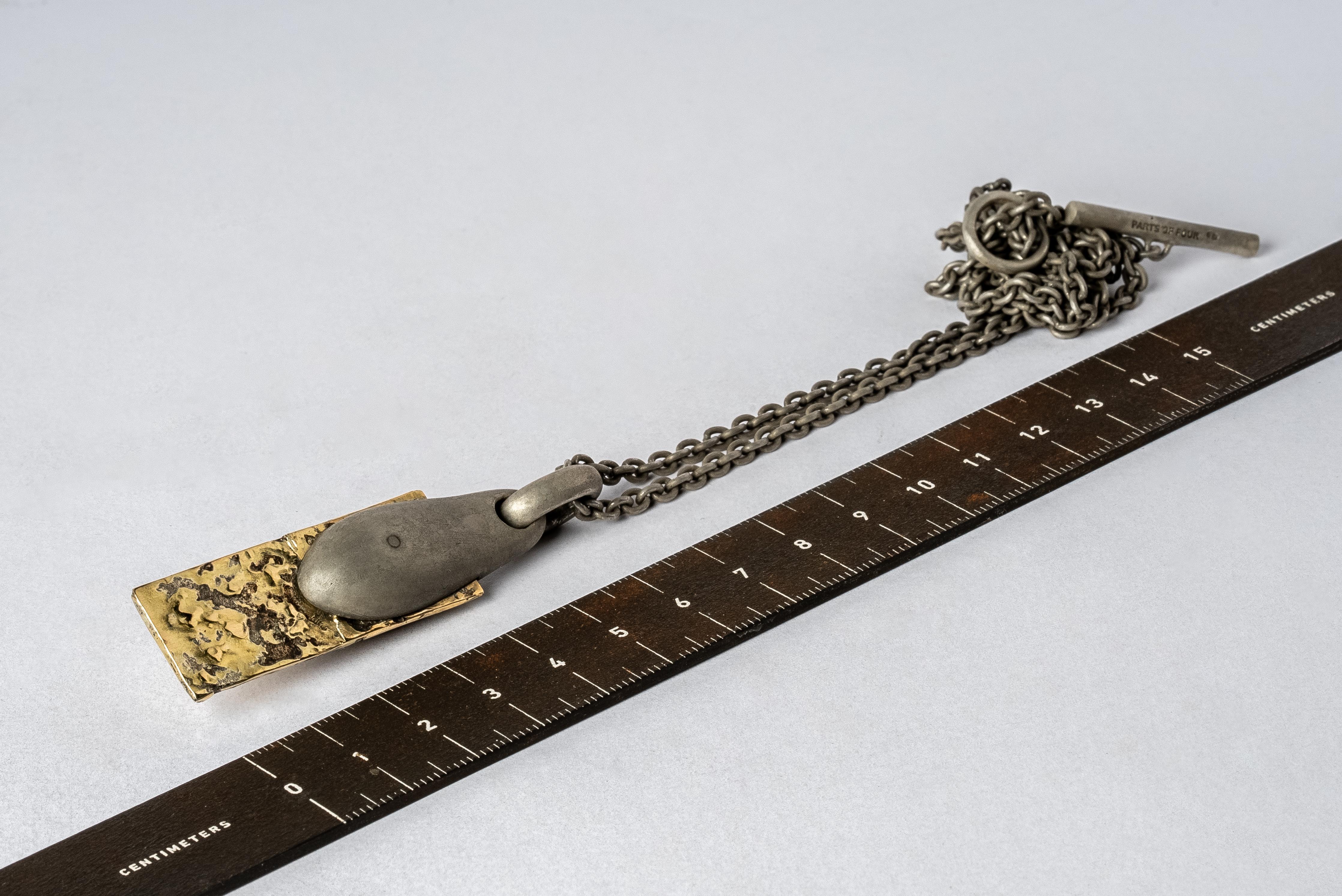 Women's or Men's Chrysalis Necklace (Plate, Short, No.3, DA18K) For Sale