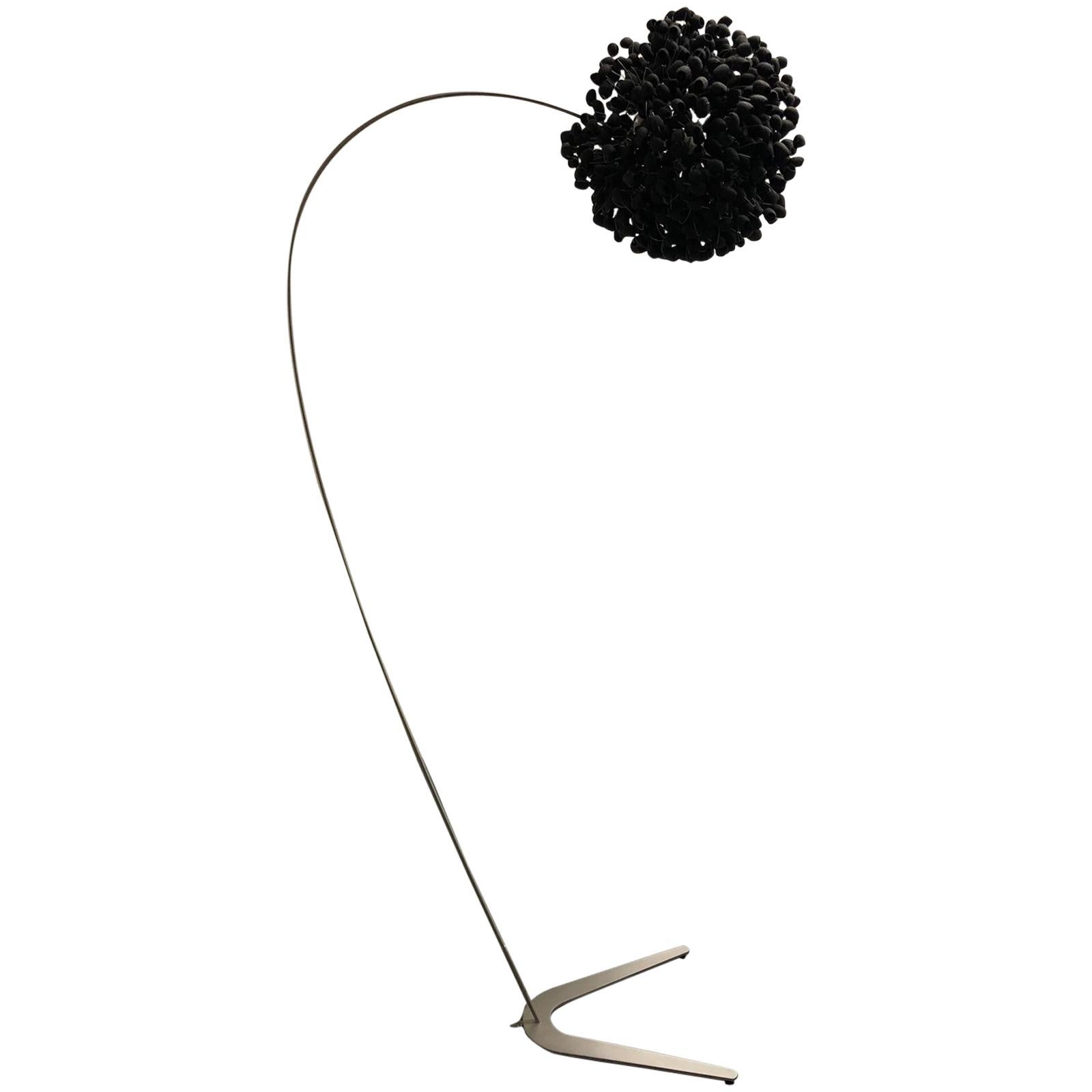Chrysalis Sky Black Floor Lamp by Ango For Sale
