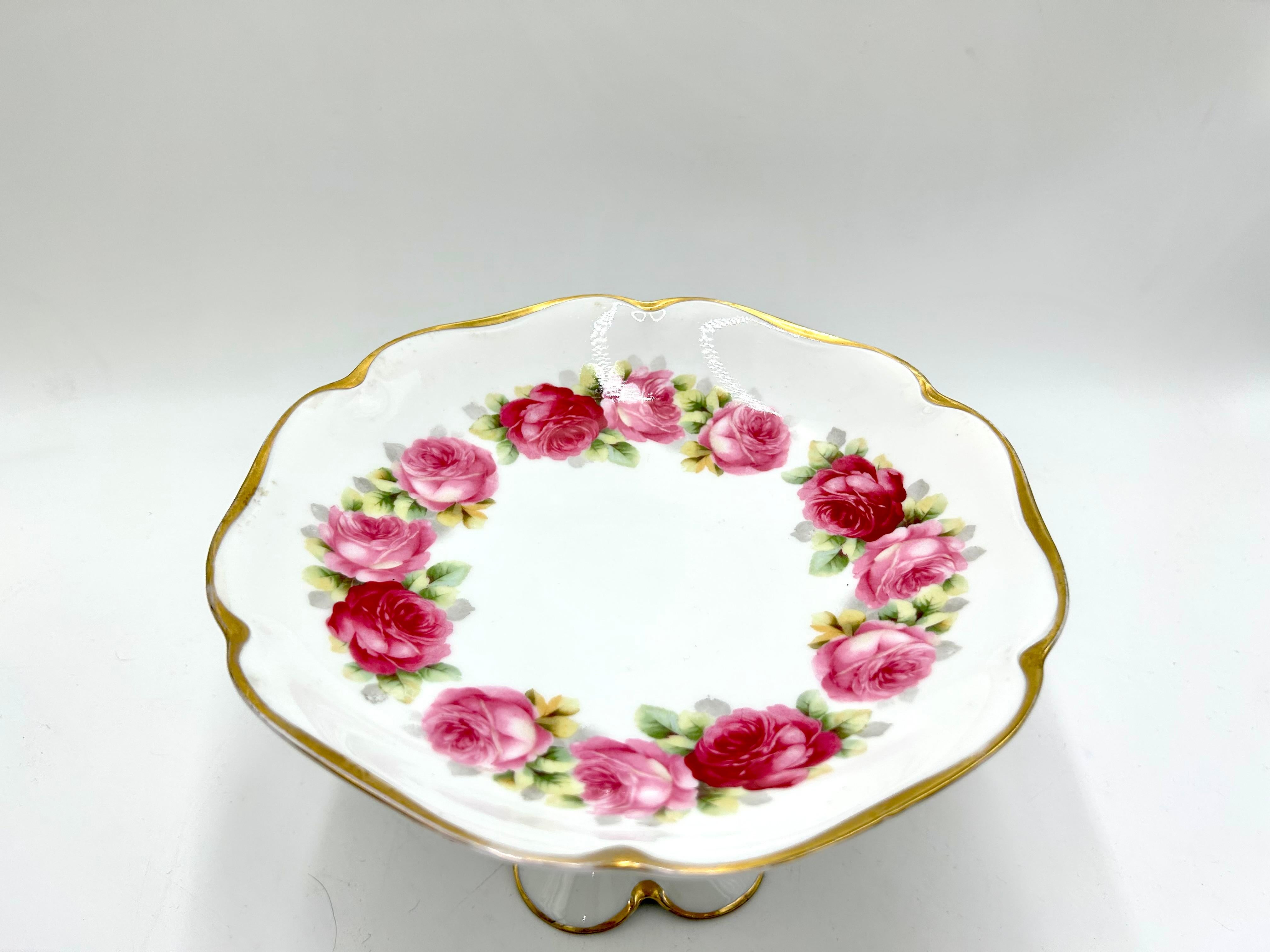 Porcelain Chrysantheme Cacilie Cake Stand, Rosenthal, 1887-1904