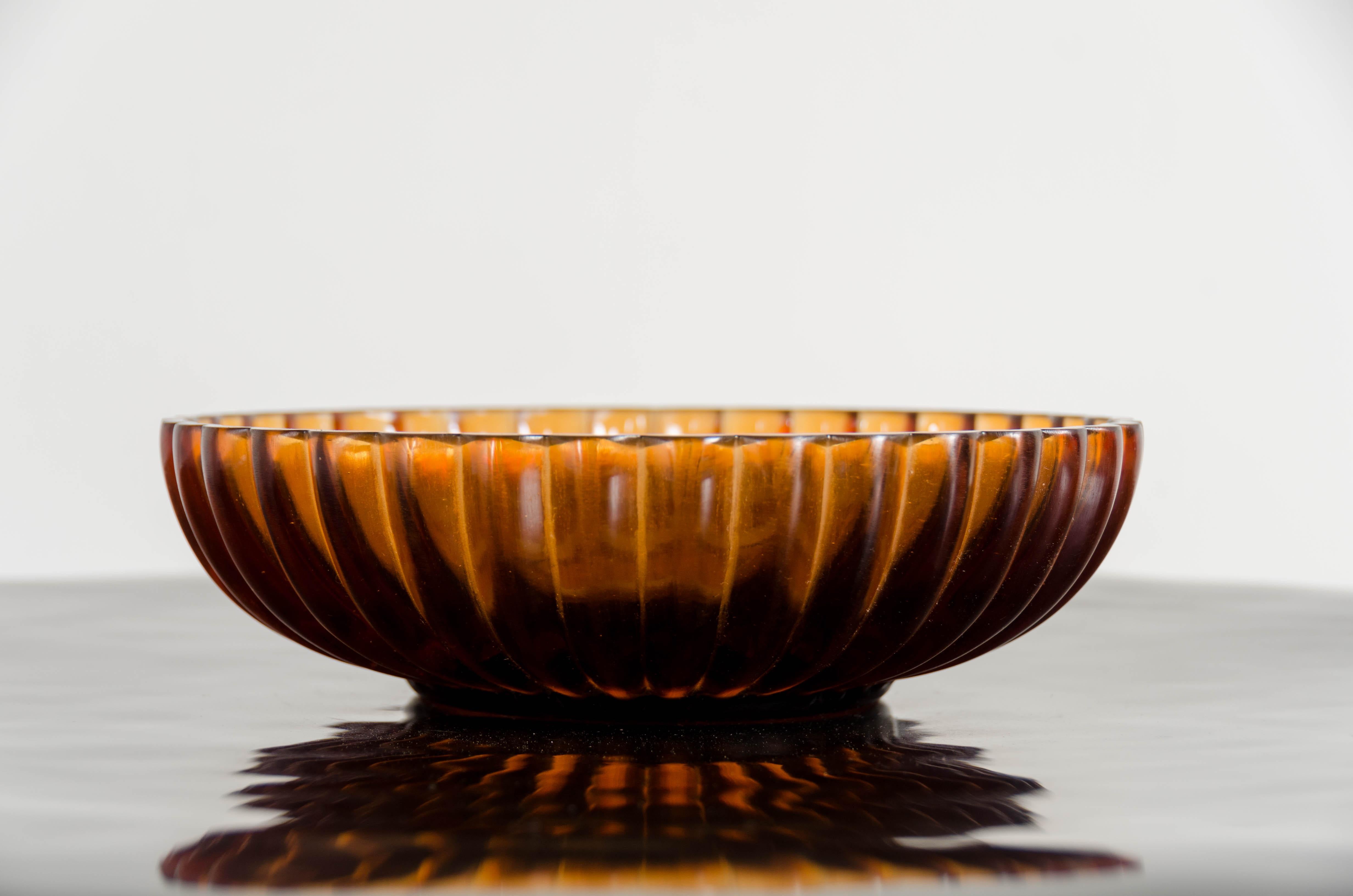 china carved glass bowl