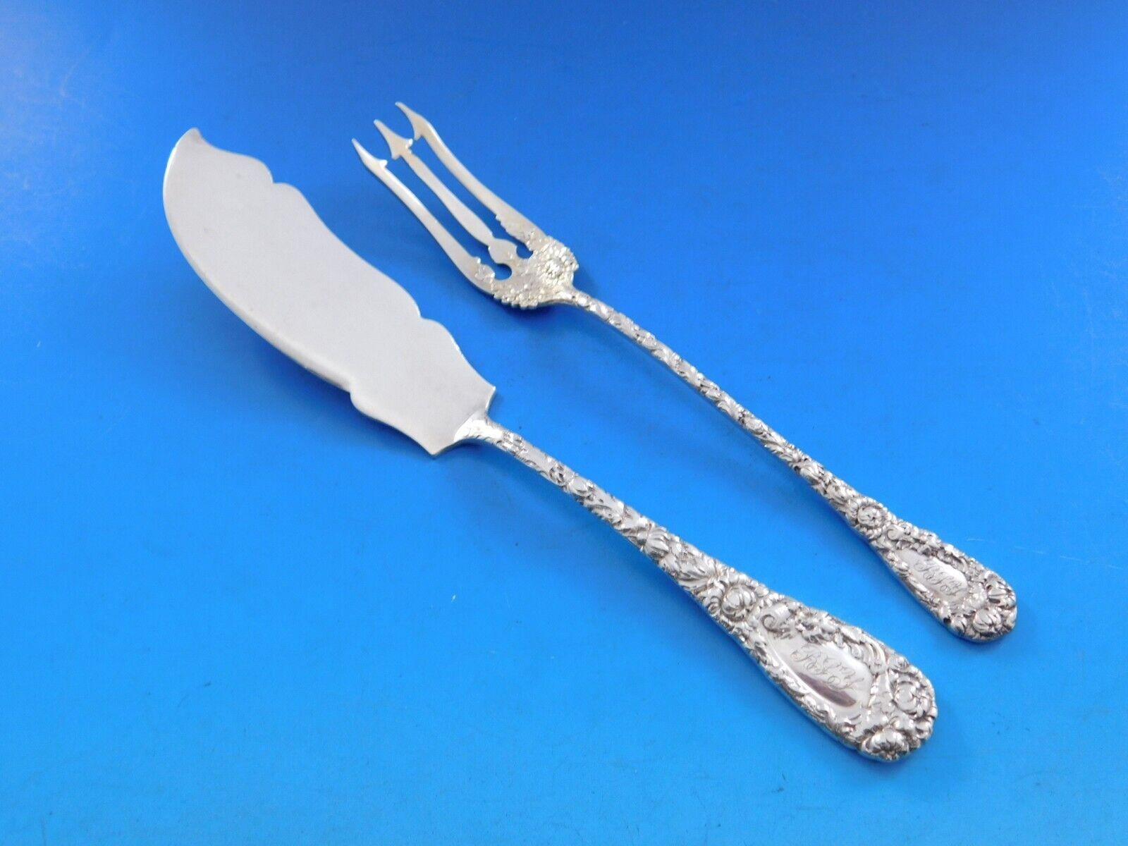 Chrysanthemum by Durgin Sterling Silver Flatware Set for 12 Service 154 Pieces For Sale 6