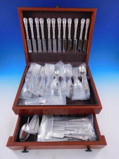 Chrysanthemum by Durgin Sterling Silver Flatware Set Service 98 pieces Dinner