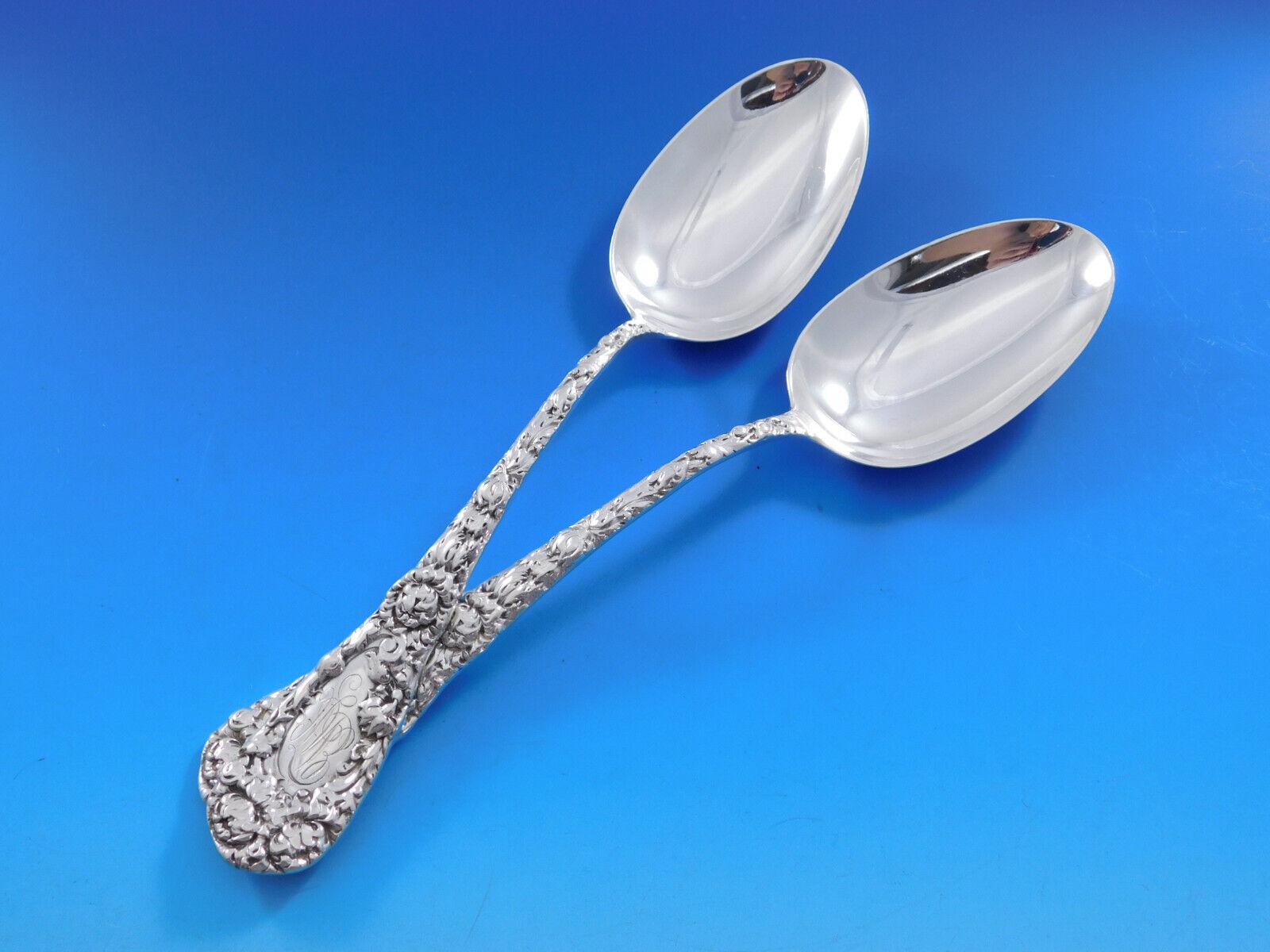 Set di posate in argento Sterling Chrysanthemum by Durgin Servizio 98 pezzi Cena in vendita 1