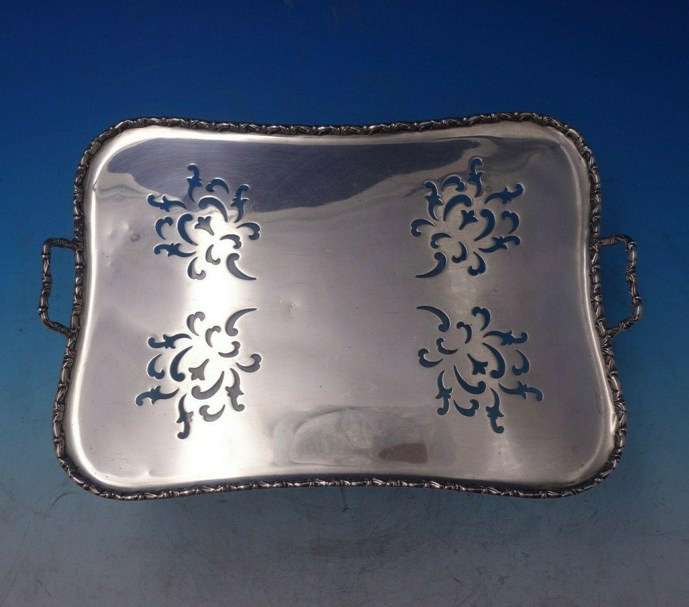 Chrysanthemum by Tiffany and Co Sterling Silver Asparagus Serving Tray '#6475' For Sale 1