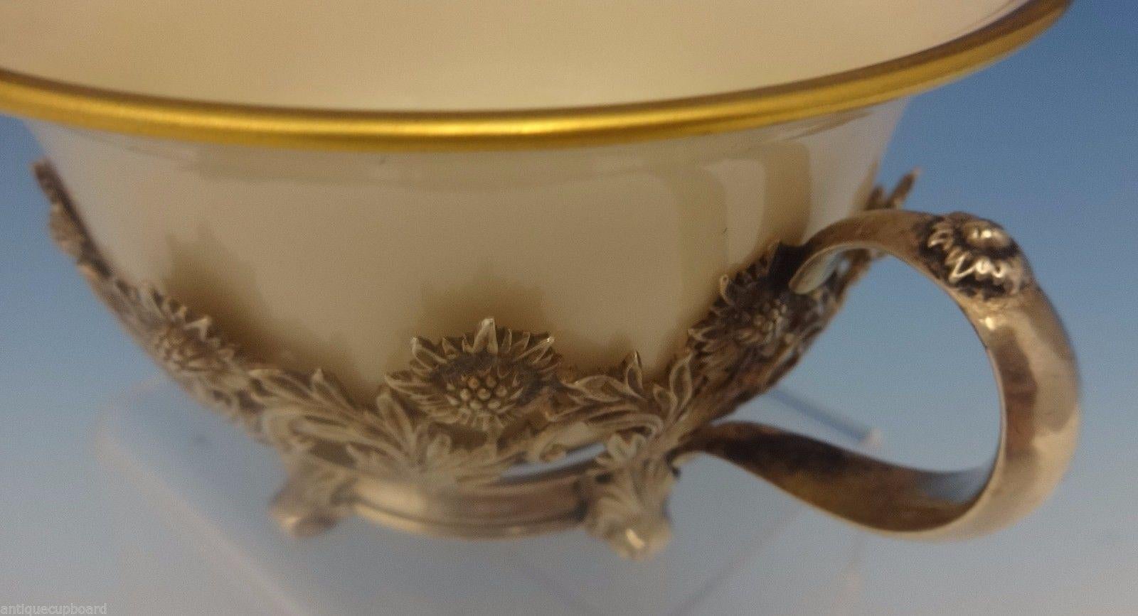 American Chrysanthemum by Tiffany and Co Sterling Silver Bouillon Cup with Plain Liner
