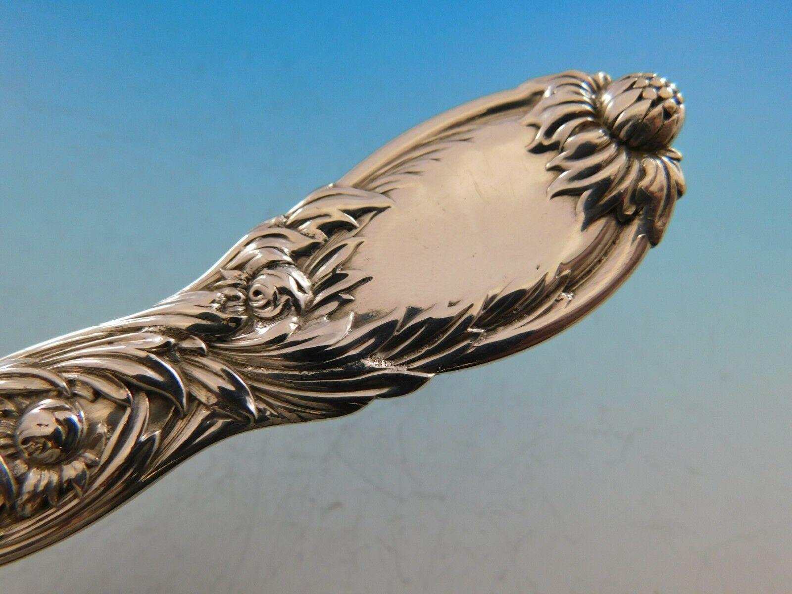 Crisantemo di Tiffany & Co. Forchetta da portata in argento Sterling Fish Floral In condizioni ottime a Big Bend, WI