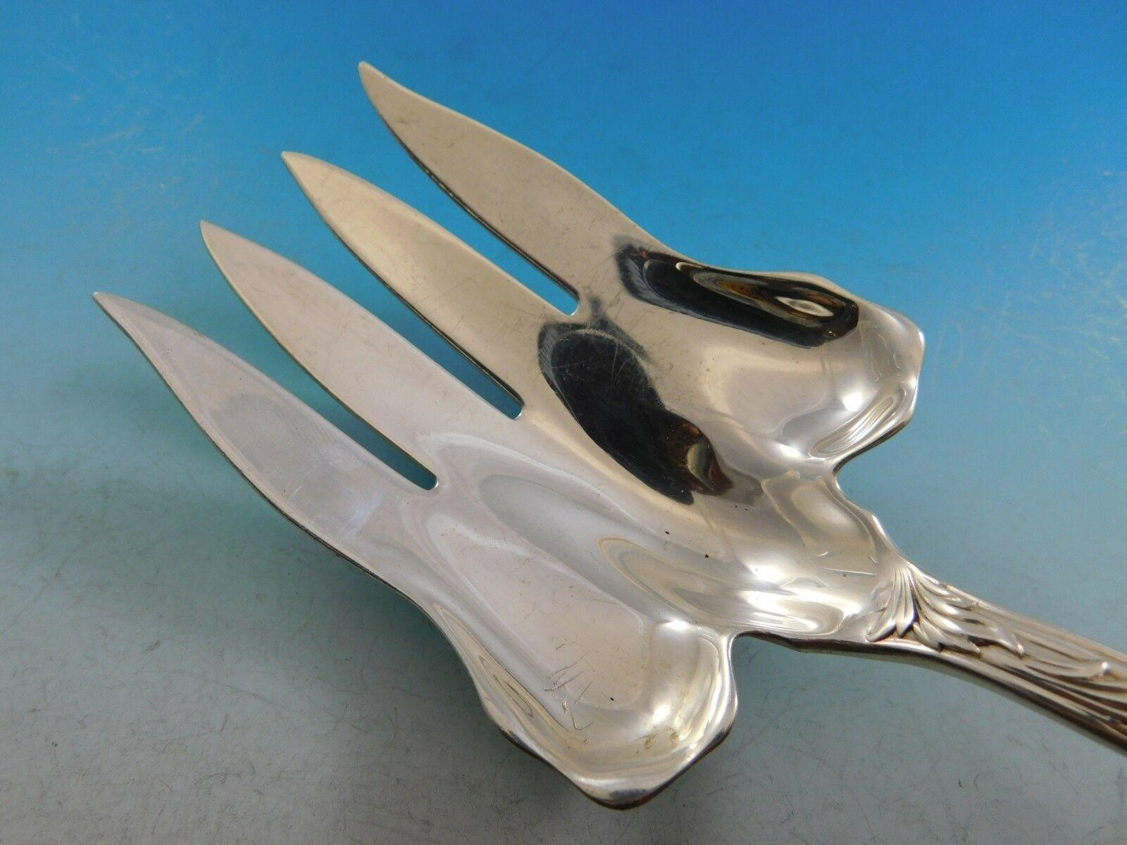 XX secolo Crisantemo di Tiffany & Co. Forchetta da portata in argento Sterling Fish Floral