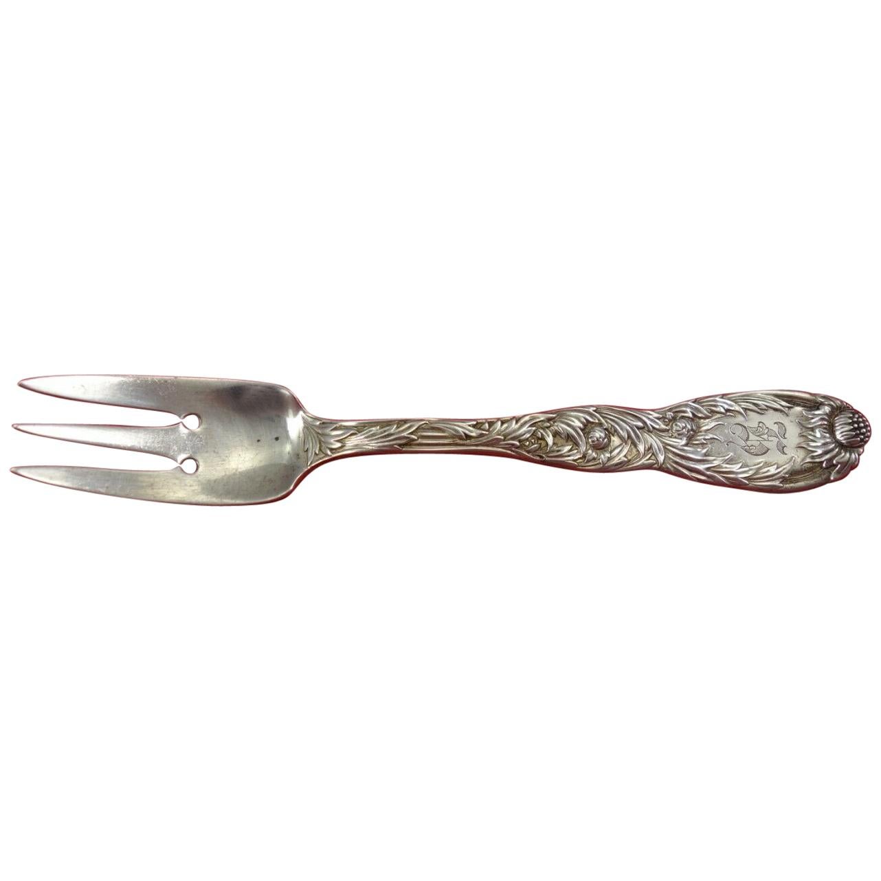 Chrysanthemum by Tiffany and Co. Sterling Silver Salad Fork 3-tine 2-hole 6 3/4"