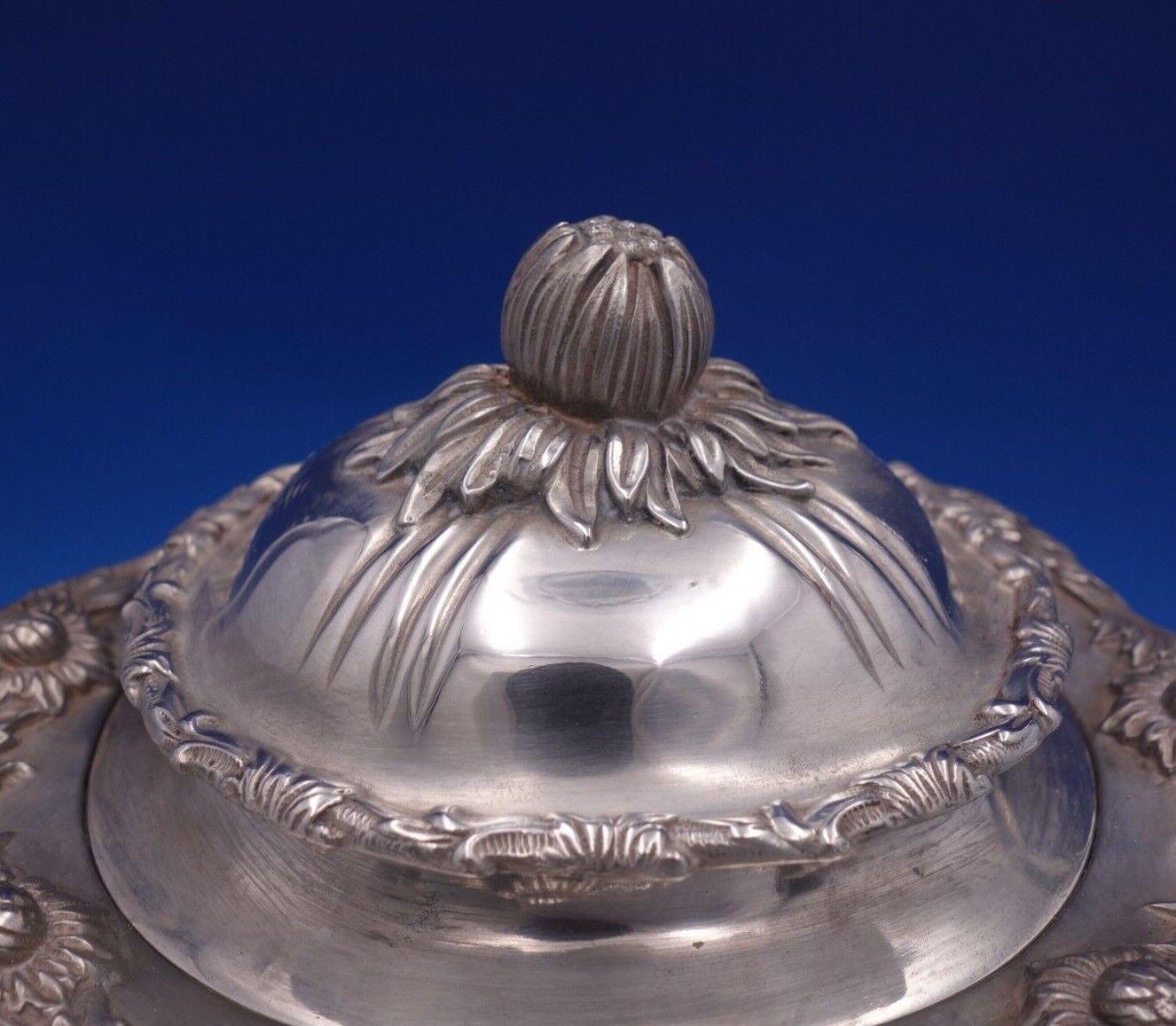 Chrysanthemum by Tiffany and Co Sterling Silver Sugar Bowl Footed Handles #7038 1