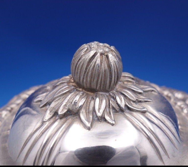 Chrysanthemum by Tiffany and Co Sterling Silver Sugar Bowl Footed Handles 7038 For Sale at 1stDibs