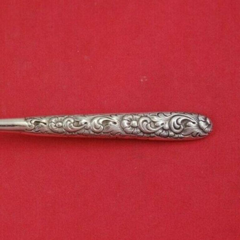 Sterling silver hollow handle tea strainer pierced with stars 7