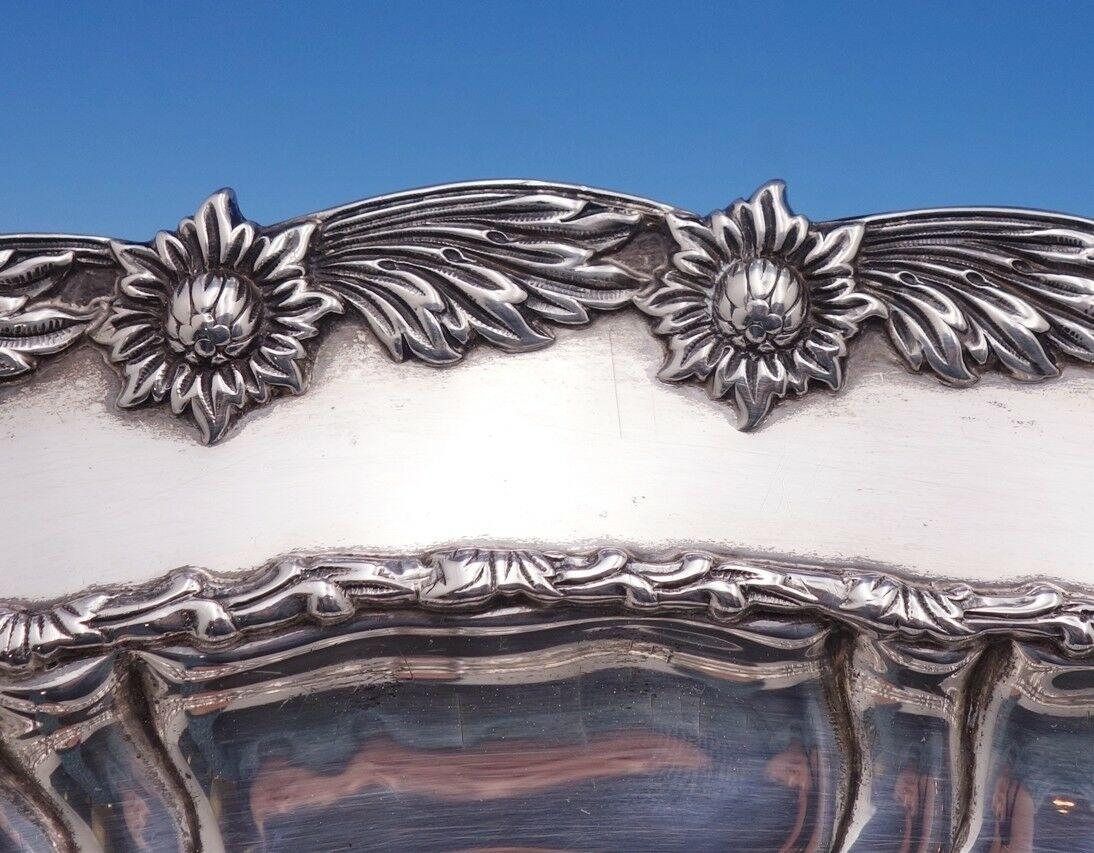 20th Century Chrysanthemum by Tiffany & Co. Sterling Silver Tray Oval #5931/1818