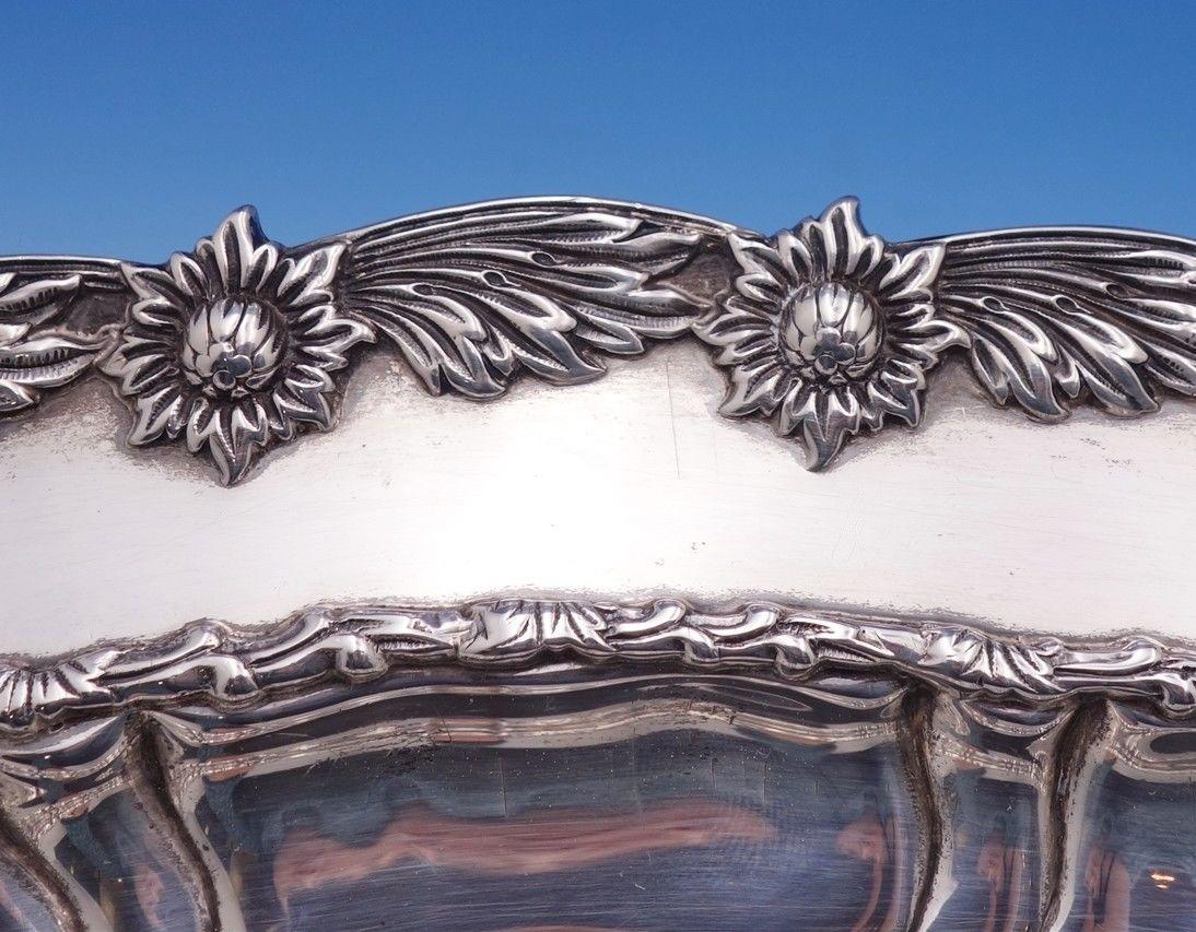 Chrysanthemum by Tiffany and Co. Sterling Silver Tray Oval #5931/1818 In Good Condition In Big Bend, WI